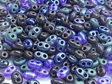 Twin 2 Hole Czech Glass Seed Beads Size 2.5 x 5 mm " MIXTURE COLOR 31 " 50 gm