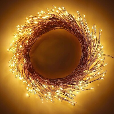 Premium LED Cluster Lichter, Sonnenuntergang & warmweiße Feen Lichter für Weihnachten