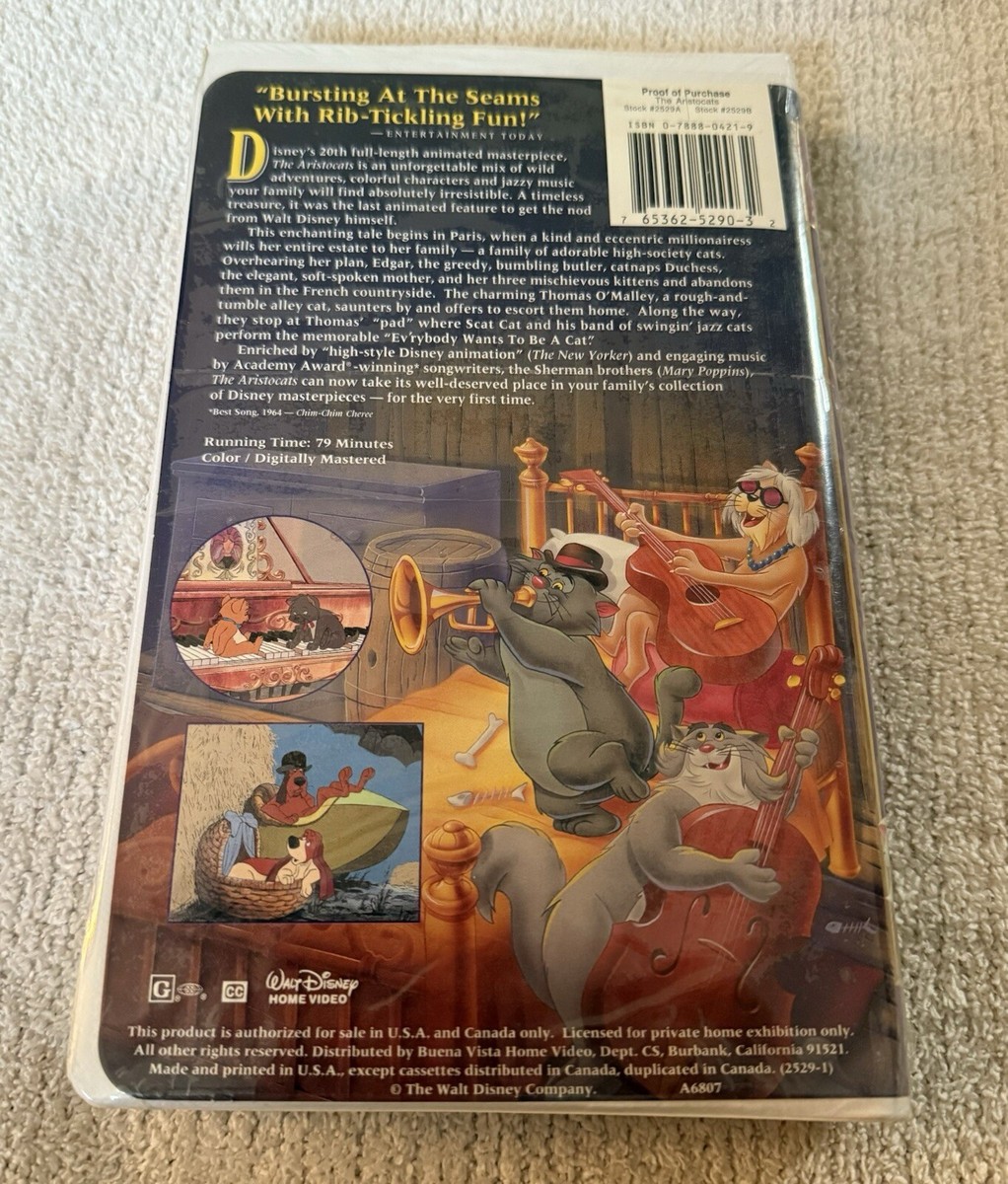 UNOPENED* The Aristocats - VHS - Walt Disney | eBay