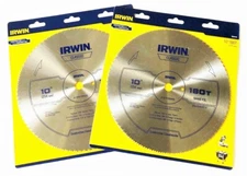2 IRWIN 10" CIRCULAR TABLE COMPOUND MITER SAW BLADES 180T 180 TOOTH 1826439