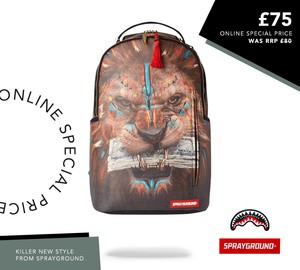 sprayground backpack brown