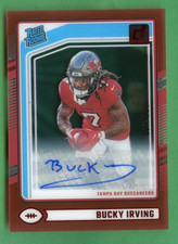 BUCKY IRVING 2024 CLEARLY DONRUSS ROOKIE RED AUTO /149 TAMPA BAY BUCCANEERS