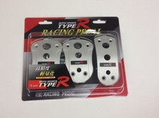 3PC SET UNIVERSAL AUTO SPORT  TYPE R CLUTCH BRAKE GAS RACING PEDAL PADS TR2444