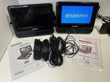 Sylvania 7" Premium Dual Screen Portable DVD Player For Home Car Travel SDVD7750