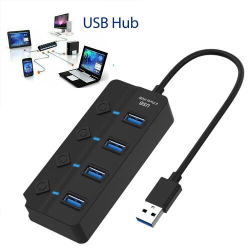 1x 4-Port USB Hub Splitter 3.0 For Desktop Laptop USB Hub BEST Computer H3B8