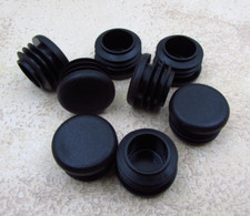 QTY 8 Plastic 7/8" Inch OD, 14-20 Gauge Round Tube End Cap Insert Plug Glide