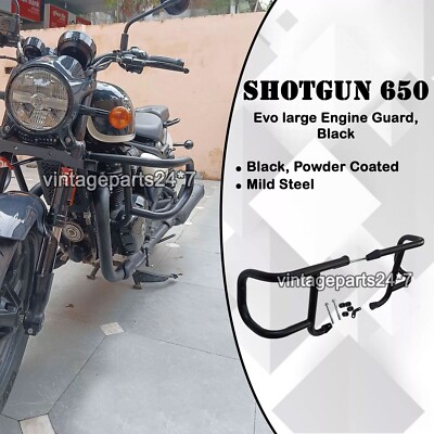 Passend für Royal Enfield Shotgun 650  Evo Motorschutz-Paar, schwarz 