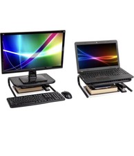 Mind Reader 2METMONST-BLK Metal Monitor Stand, Monitor Riser for Computer or Max