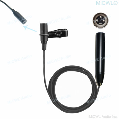Pro ME2 Lapel Microphones Lavalier Tie Clip Mic 5m 48V XLR 3Pin Phantom Power 