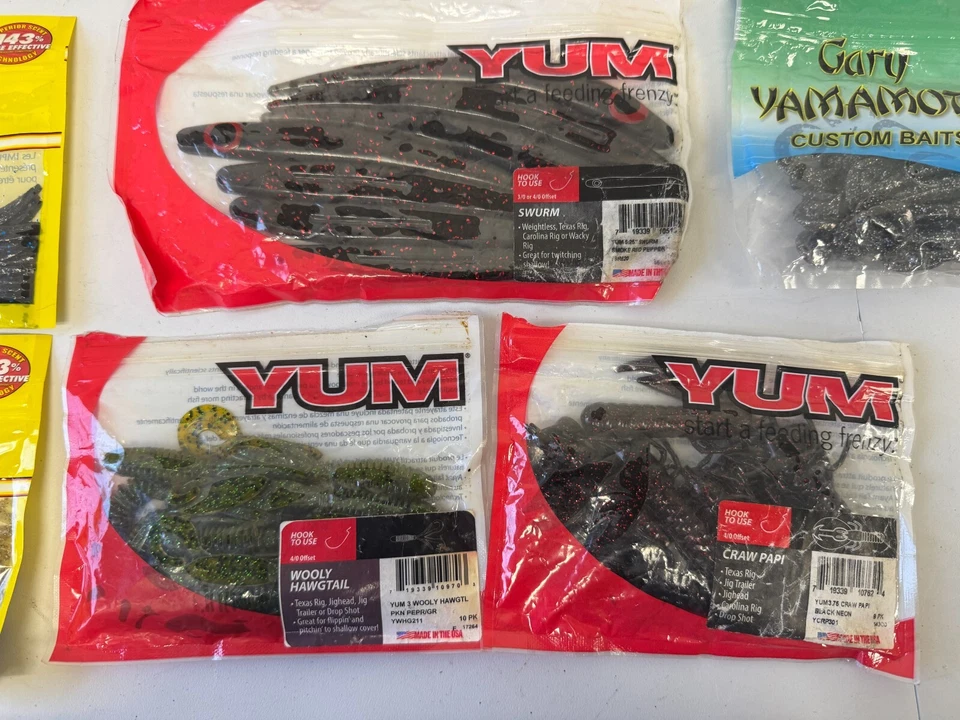 Lote de 11 Lote Surtido de Cebo para Peces - Yum, Roboworm, Impulse, Gary Yamamoto Foto 4 de 4