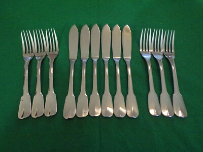 Christofle Modell CLUNY Fischbesteck für 6 Personen 12 Teile ACIER Edelstahl TOP