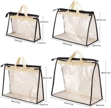 Womens Storage Bag Purse Handbag Dust Cover Clear Organizer Craft Protector
