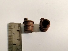 Ship Model Fittings Parts 2 Walnut Buckets 11mm x 11mm diameter