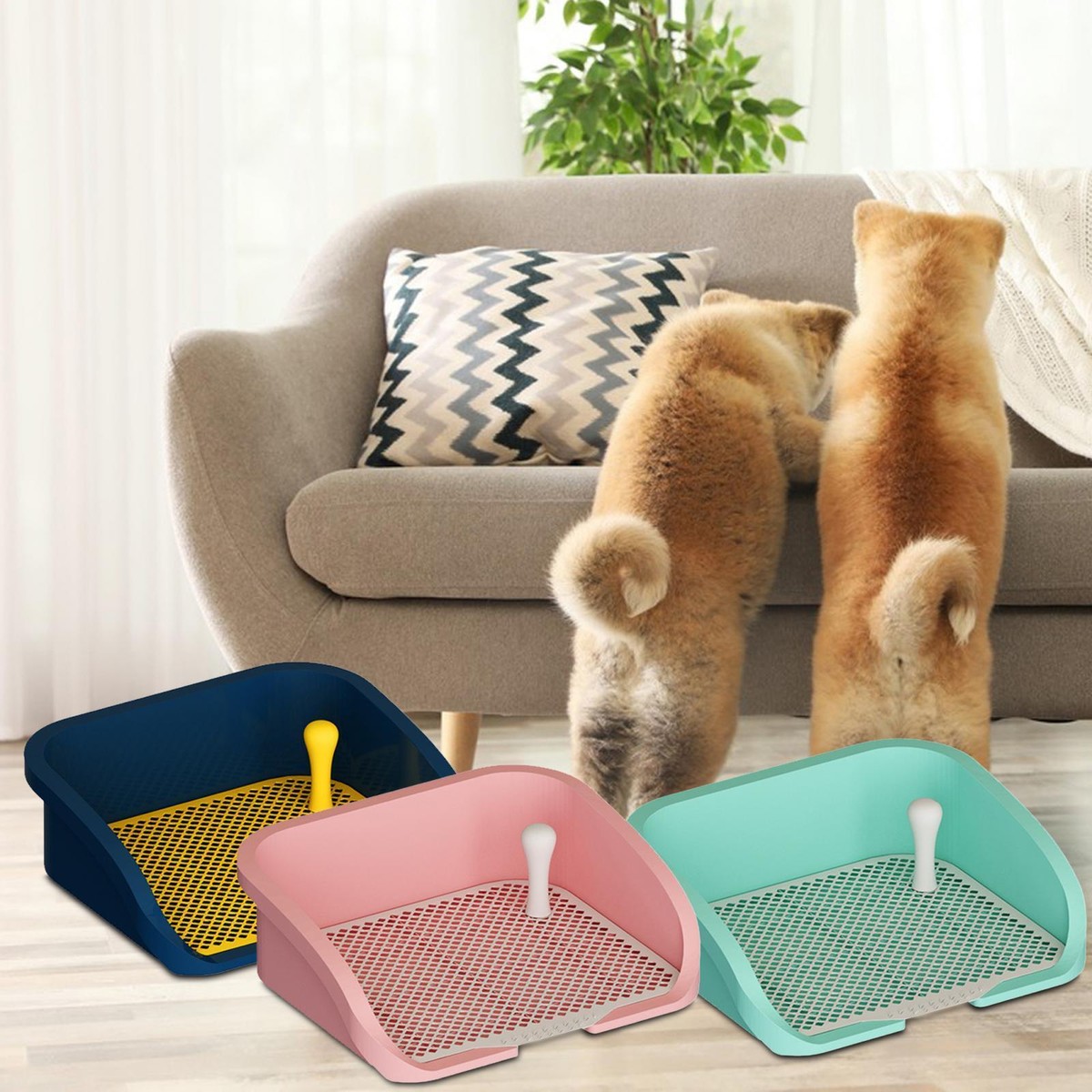 Supporto Pipì Per Cani - Con Bordo Alto, Impermeabile, 89x73x44 Cm, Per Addestramento - Foto 9