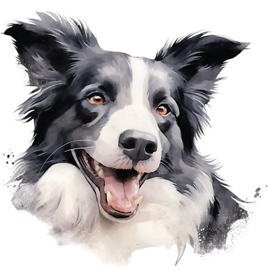 Border Collie 15 Aufkleber In Eigener Farbe & Größe By