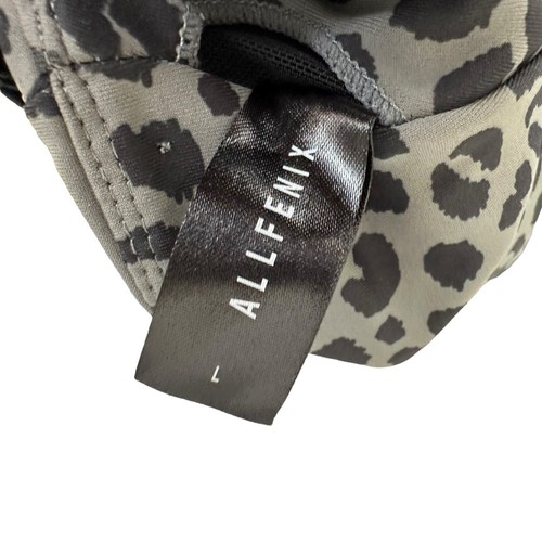 All Fenix Damen Animal Print Crop Top Größe Large schwarz grau Cutout Activewear - Bild 8 von 9