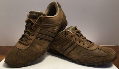 Ｆ Skechers Brown Leather Lace Up Sneakers Women's Size 8.5 #46658 | eBay