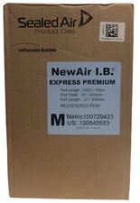 Sealed Air Newair I.B. Express Premium Bubble Roll Uninflated Film 2500' x 16"