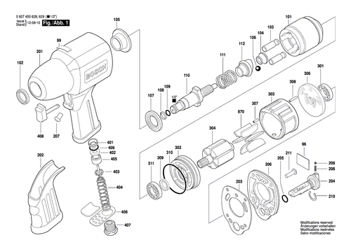 Bosch Ersatzteile für Druckluft-1/2" Schlagschrauber - 第 1/45 張圖片