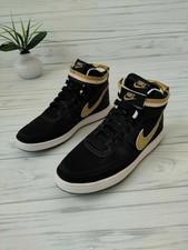 nike vandal high supreme black metallic gold