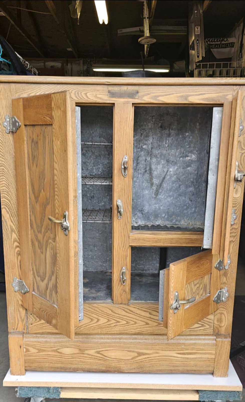 Antique Oak Ice Box By Fond Du Lac Refrigeration Co. eBay