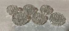 Vintage Set Of 6 Round Cut Crystal Matching Salt Cellars