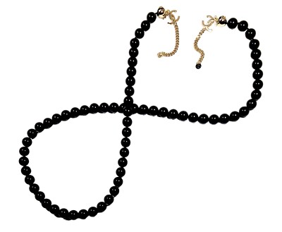 トップス CHANEL BOUTIQUE Made in Italy beaded T CHANEL Black Pearl Chain Authentic Made In Italy 32” Length | eBay