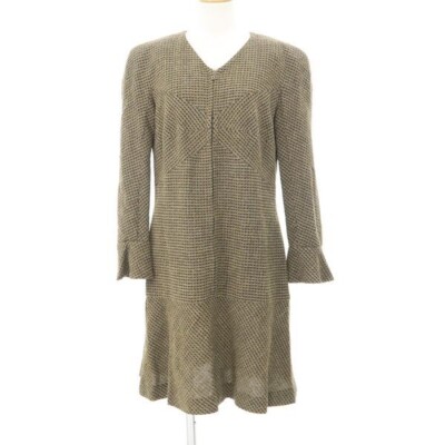 chanel brown dress Chanel 18k Dress Fantasy Tweed Brown/Blue/Gold size 34 Brand new with tags  on main image 0