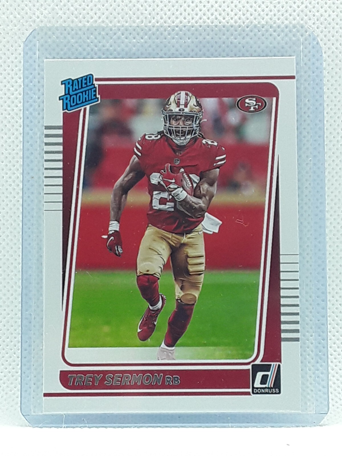 Trey Sermon 2021 Donruss Football Rated Rookie - #279 - San Francisco 49ers