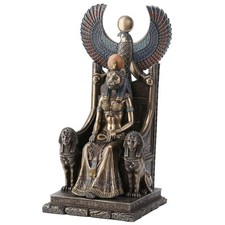 Veronese Design 11 Inch Sekhmet Egyptian Goddess of Healing Sitting on Throne...