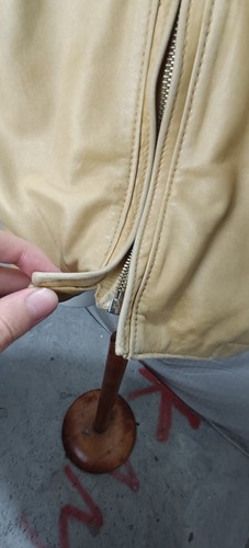 articolo b2502 giacca in pelle pal zilleri beige taglia 52, leggermente scolorit - Foto 7 di 17