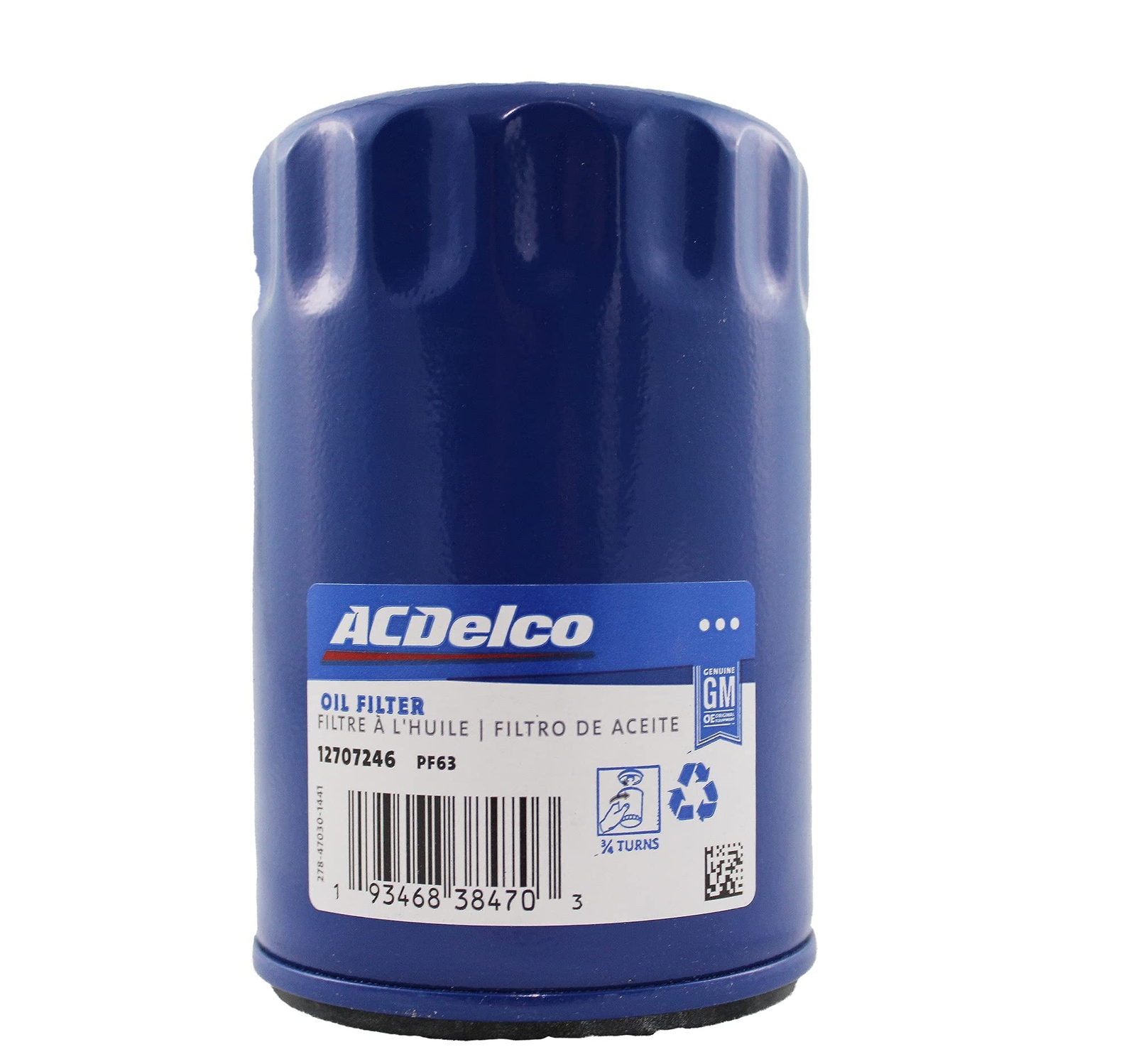 ACDelco Dexos1 OW20 and PF63 Oil Change Kit with 8 Quarts of Oil and 1