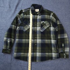 Boston Traders Plaid Shirt Jacket Mens L Sherpa Lined Insulated Shacket