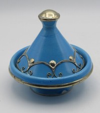 MOROCCAN HANDCRAFTED CLAY POTTERY TAGINE w/NI...