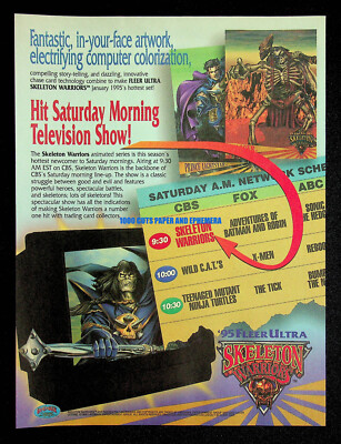 Skeleton Warriors CCG Cards Fleer Landmark Ent 1994 Print Magazine