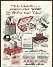 1948 Eversharp-Schick Injector Razors Christmas PRINT AD Five Gifts That Click