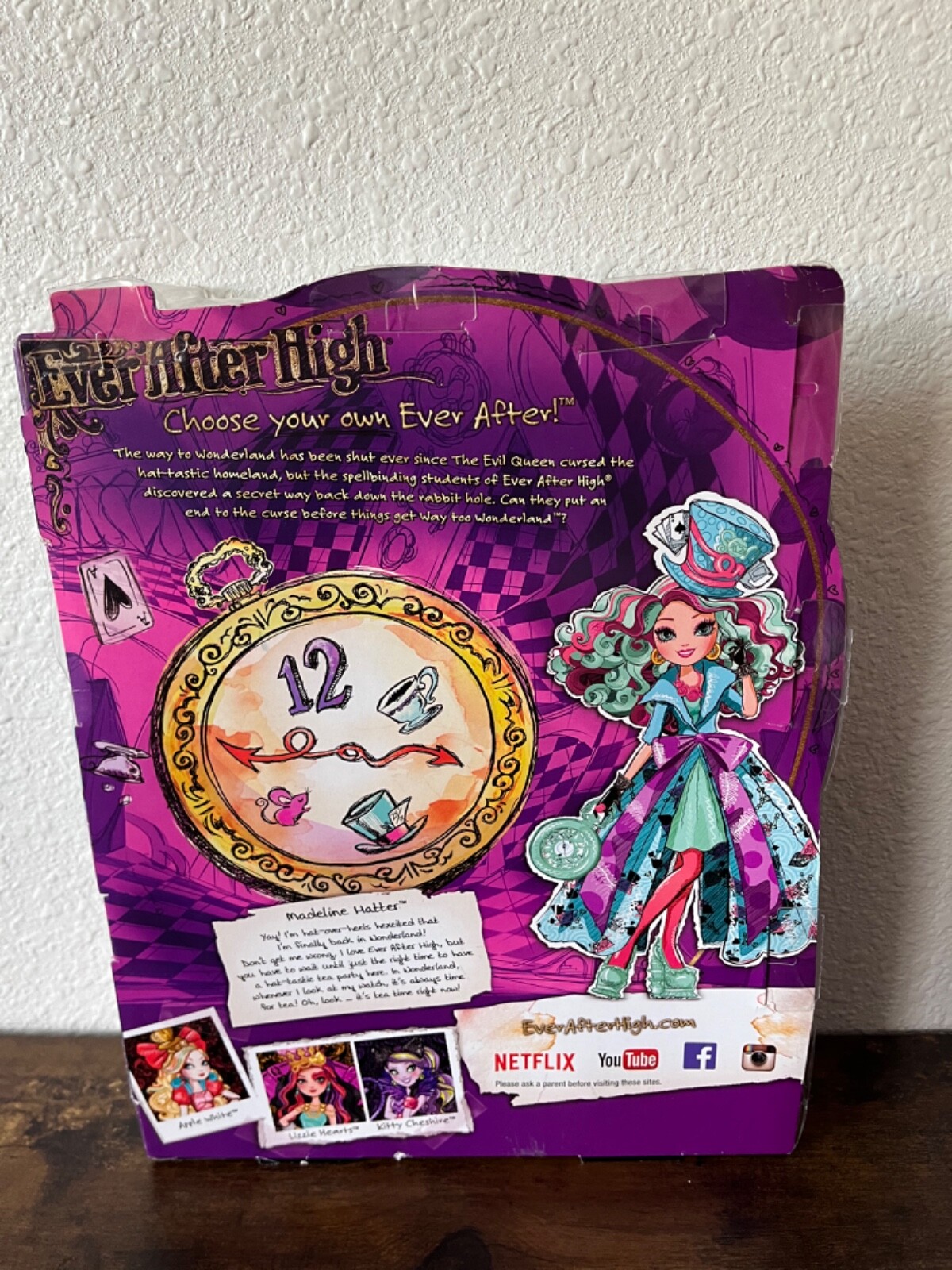 Ever After High Way Too Wonderland Madeline Hatter Doll 2014 Mattel New