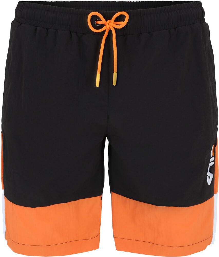 Pantaloncini da bagno Fila Short Hose Sciacca nero arancione celosia bianco brillante