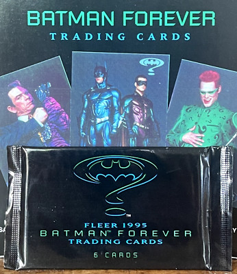 1995 FLEER BATMAN FOREVER Hit Movie   RETAIL PACK 6 Cards JIM CARREY OVP IMPORT