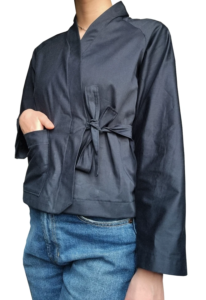 Printed Japanese Wrap Jacket Sewing Pattern - XS to XL – Easy Intermediate DIY - Image 2 of 4