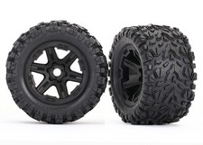 Traxxas 8672 Tires  Wheels Black w/ Foam Inserts 2 : E-Revo VXL Brushless