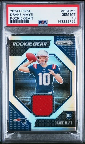 2024 PANINI PRIZM RC GEAR #RGDME DRAKE MAYE ROOKIE RC PSA 10