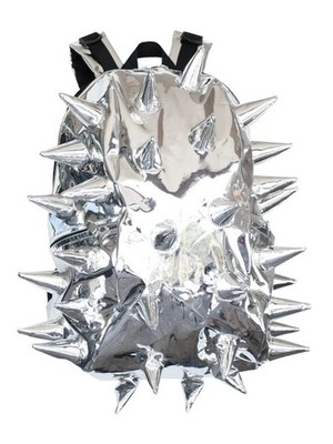 Madpax Thunderchrome Metallic Silver Spike Backpack   School/Laptop Bag NEW