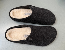 Birkenstock Zermatt Genuine Shearling Lined Slipper EU42 W11/M9 Anthracite Wool