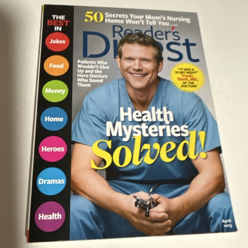Reader's Digest April 2013 Issue "Health Mysteries Solved!" Illustrated English