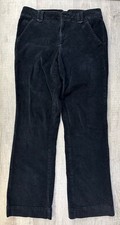 VTG Docker Corduroy Pants Dark Blue Black Missing Button 6M Actual 30X30 