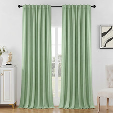 Joydeco Blackout Curtains 72 Inches Long - 100 Blackout Curtain Rod Pocket Back