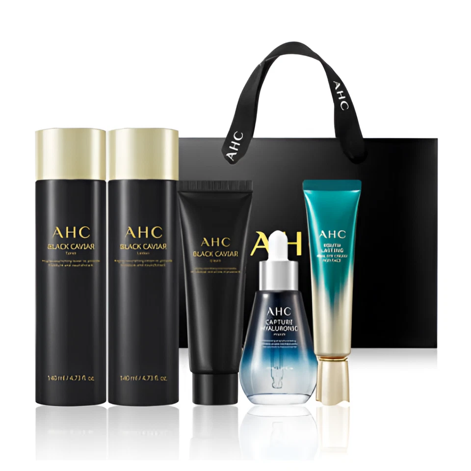 AHC Black Caviar Youth Ritual Skincare Set(5P) Korean Luxury Skincare Routine - Image 2 of 4