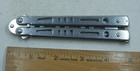 Unbranded Silver Tone Butterfly Trainer Dull Metal Single Blade Training Knife — photo 2