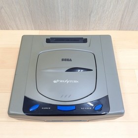 Sega Saturn console Japan Gray with 2 controllers, 3 games & memory tested works